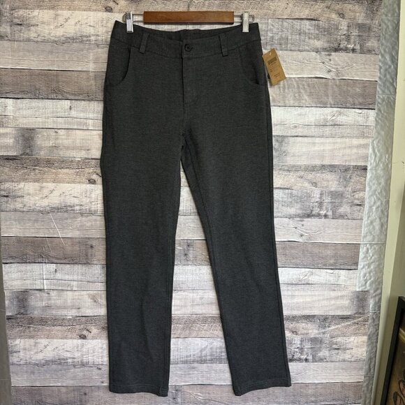 Duluth Trading Co Wearwithall Slim Ponte Pants Gray Outdoor Women's 4x31 NWT - Picture 1 of 13